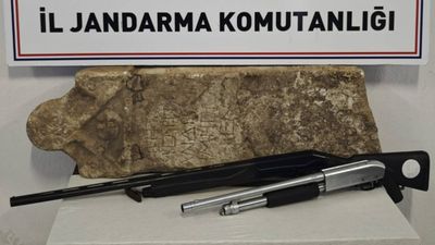 Kayseri'de Roma dönemine ait mezar steli ele geçirildi: 1 gözaltı
