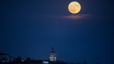 İstanbul'da dolunay manzaraları