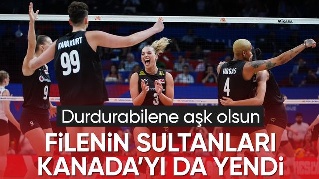 A Milli Kadın Voleybol Takımı, Kanada'ya set vermedi