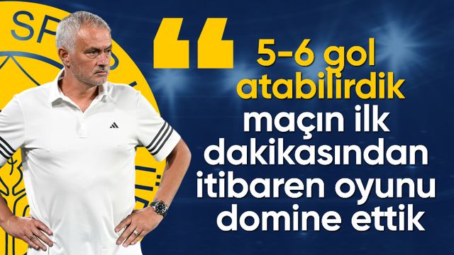 Jose Mourinho: Oyunu domine ettik