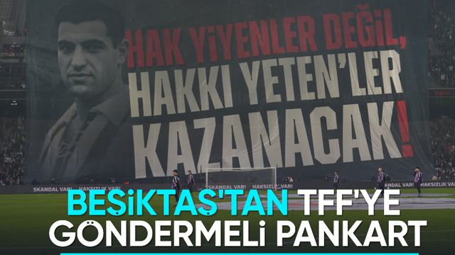 Beşiktaş'tan Rizespor maçı öncesi olay pankart!
