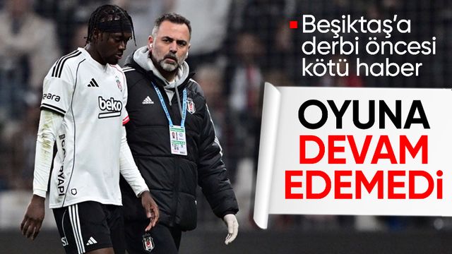 Beşiktaş'ta Tammy Abraham maça devam edemedi