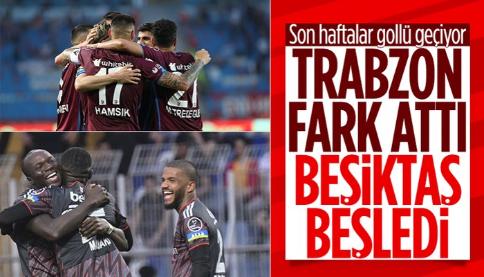 Beşiktaş ile Trabzonspor rakiplerini rahat geçti