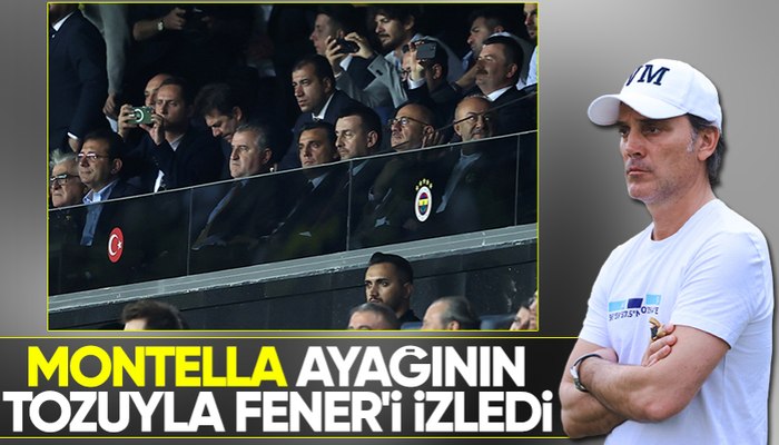 A Milli Takım'ın yeni teknik direktörü Montella, Fenerbahçe'nin Avrupa maçını izledi