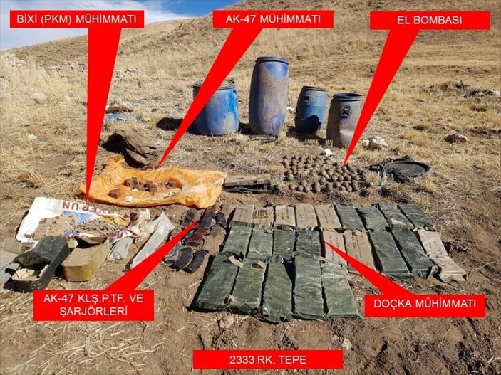 Şırnak'ta PKK mühimmatları ele geçirildi