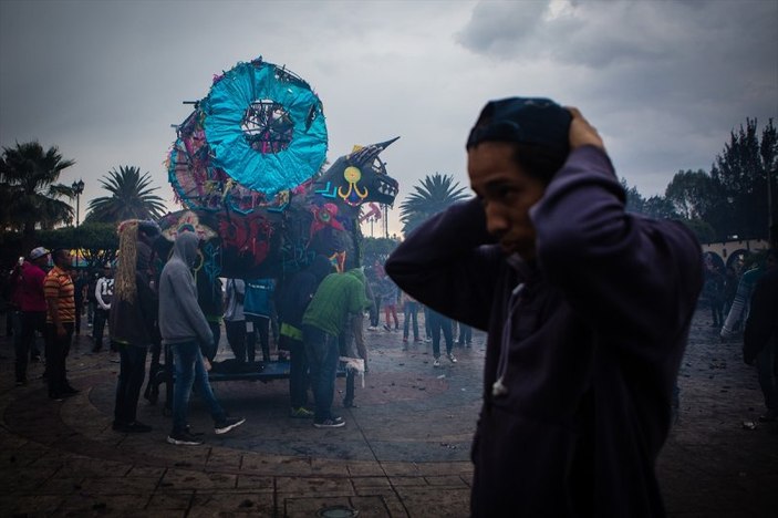 Meksika'da havai fişek festivali