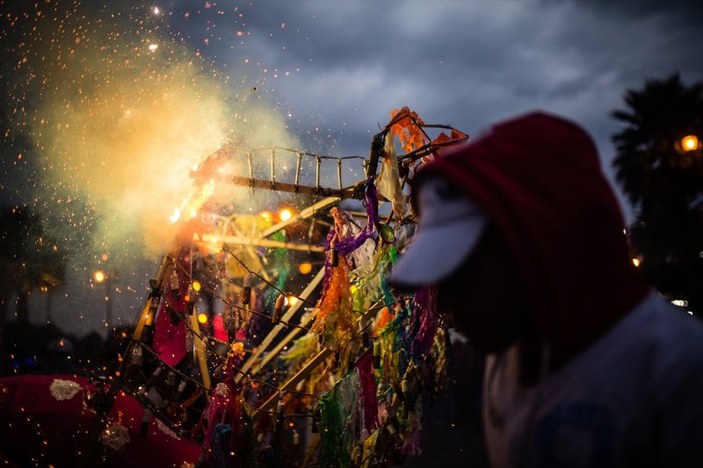 Meksika'da havai fişek festivali