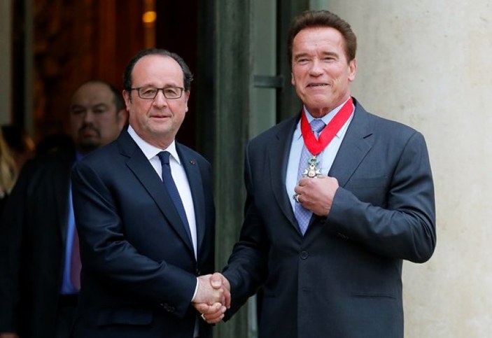 Ünlü aktör Arnold Schwarzenegger’e Fransız Şeref Nişanı