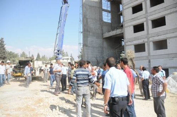 Kilis'te yurt inşaatı çöktü