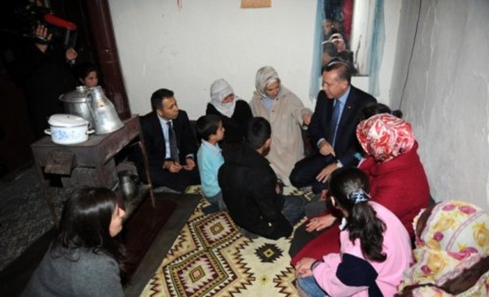 Erdoğan'ın Ağrı'da ev ziyareti