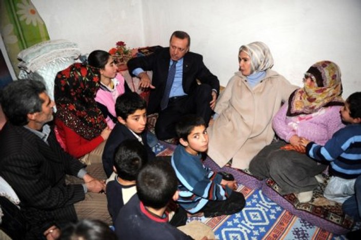 Erdoğan'ın Ağrı'da ev ziyareti