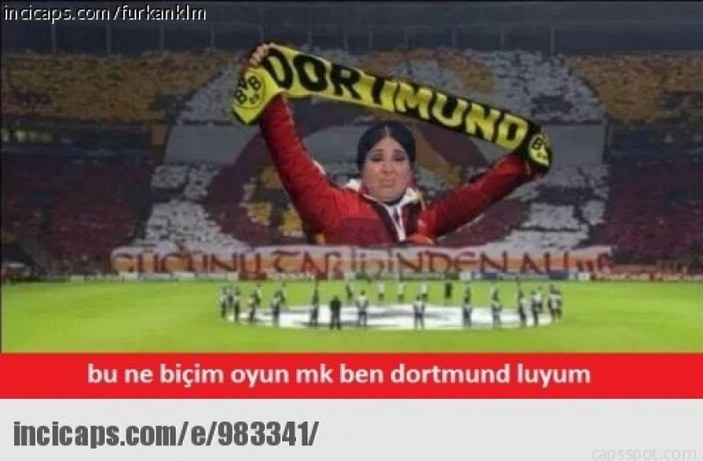 Sosyal medyada Galatasaray-Borussia Dortmund capsleri
