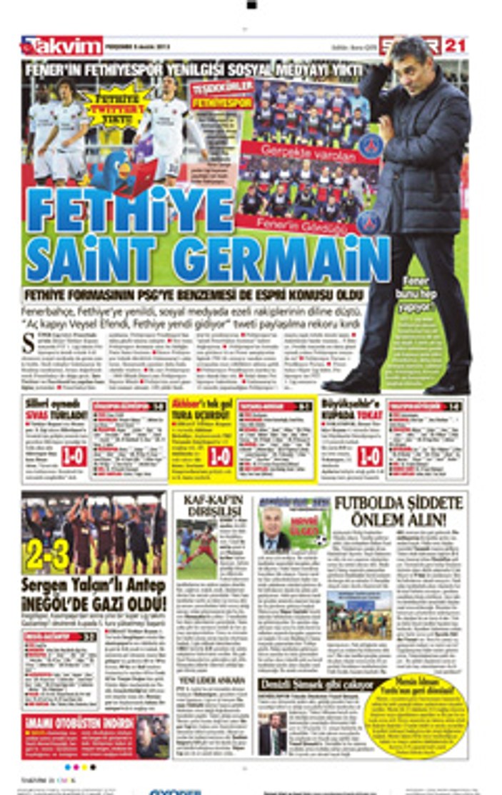 Spor gazetelerinde günün manşetleri (05-12-2013)