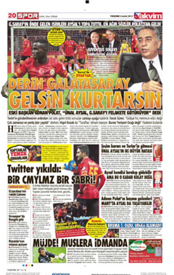 Spor gazetelerinde günün manşetleri (05-12-2013)