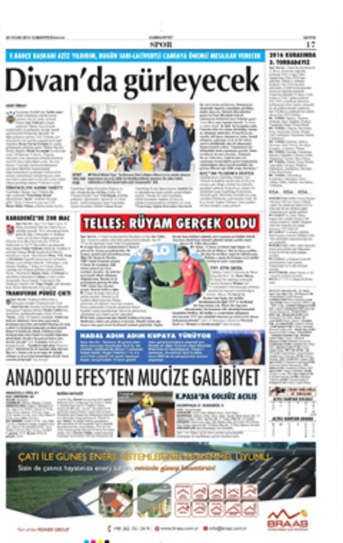 Spor gazetelerinin manşetleri (25-01-2014)