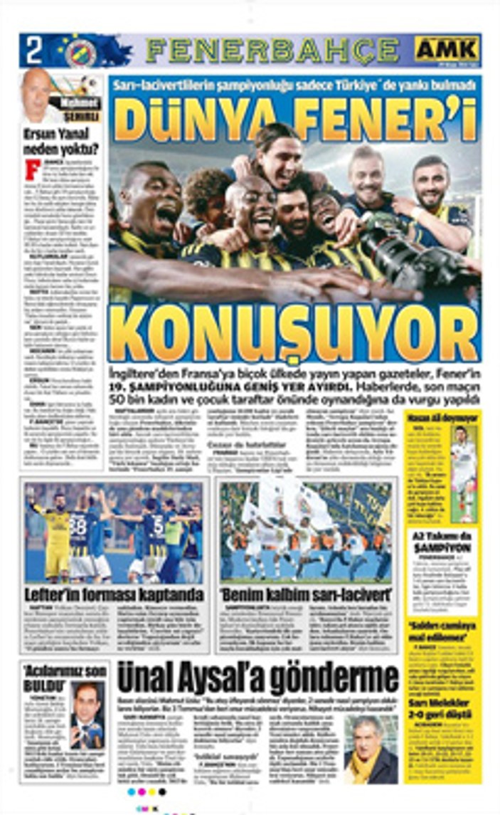 Spor gazetelerinin manşetleri 29-04-2014