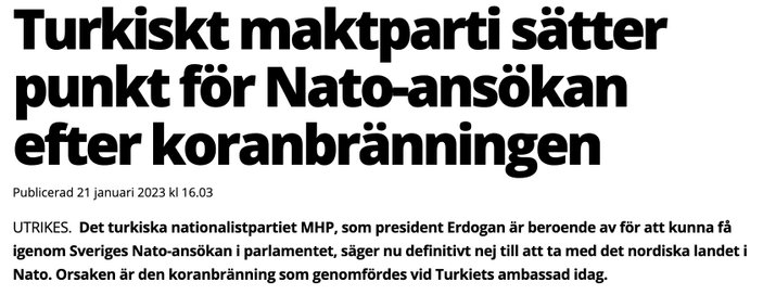 İsveç gazetesi Fria Tider: Türkiye, NATO üyeliğine kesinlikle onay vermeyecek