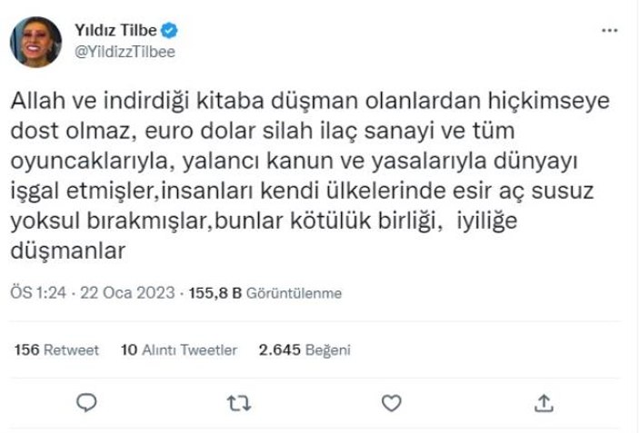 Yıldız Tilbe, Kur'an yakma provokasyonuna tepki gösterdi