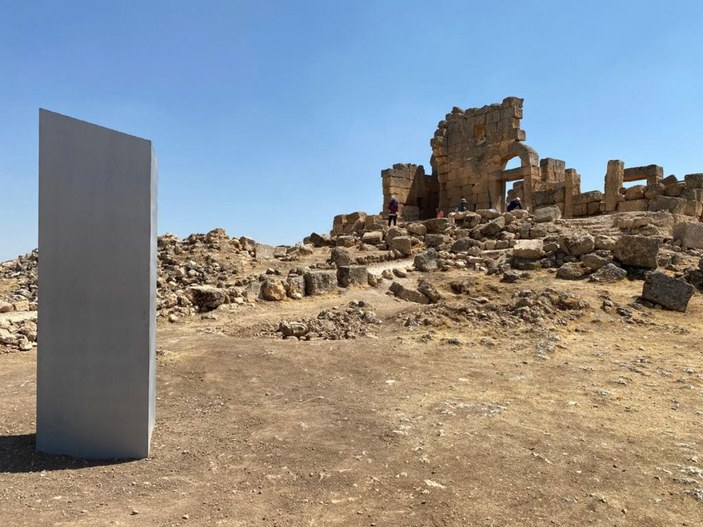'Gizemli monolit' bu kez tarihi Zerzevan'da ortaya çıktı/ Ek fotoğraf -3