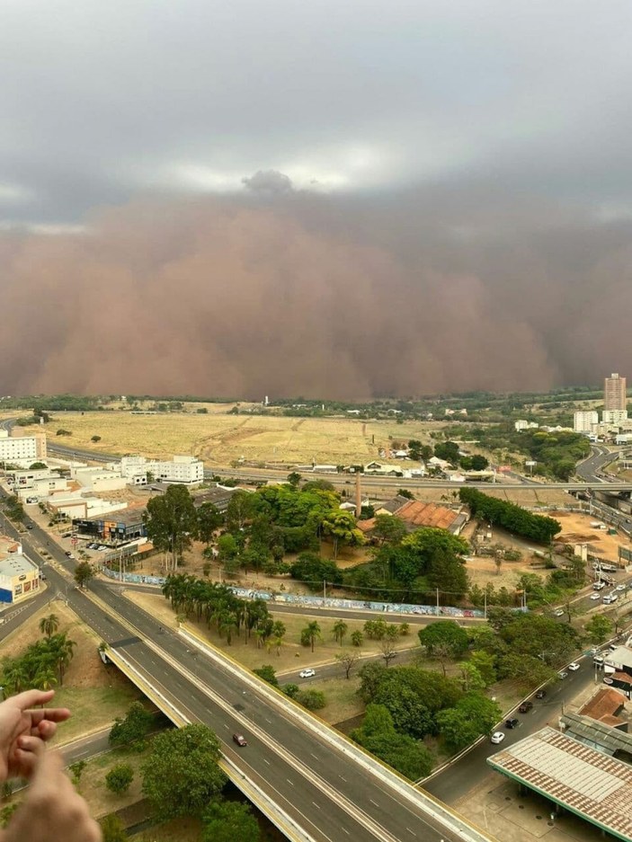 Brezilya’da kum fırtınası