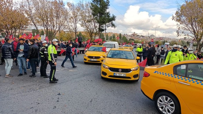 Taksiciler'den UKOME öncesi Yenikapı'da eylem -2