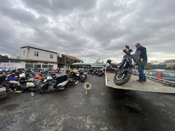 Yasağa rağmen kullanılan 90 motosiklet otoparka çekildi -1