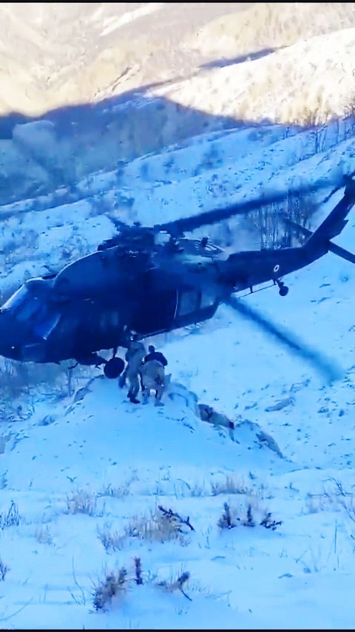 Şenyayla’da yaralanan asker, helikopter ile tahliye edildi