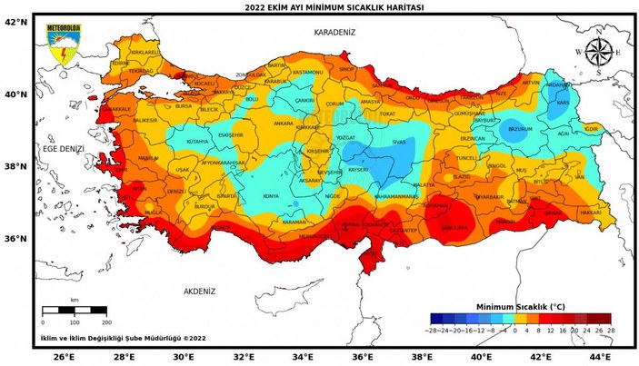 Ekimde, Antalya'da 41,2 derece ile sıcaklık rekoru -1