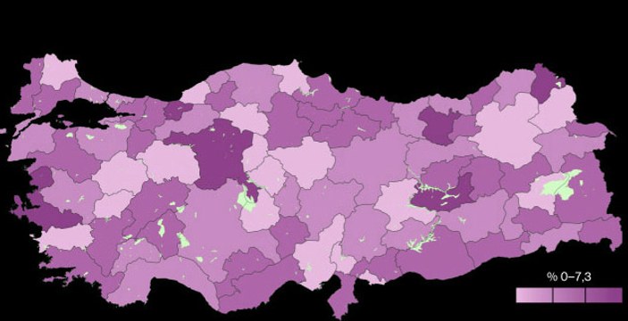 İl il Türkiye'nin kanser ve kalp krizi ölüm haritası