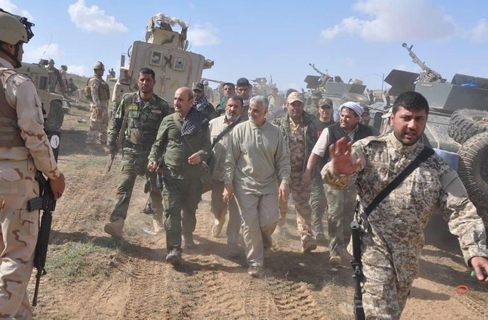İranlı General Süleymani Tikrit cephesinde