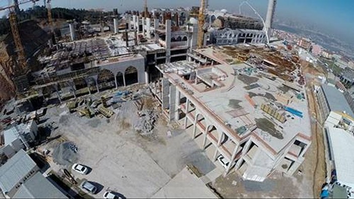 Çamlıca Camii'nin kaba inşaatının yüzde 75'i bitti