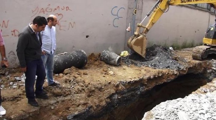 İstanbul'daki kanalizasyon çalışmasında göçük