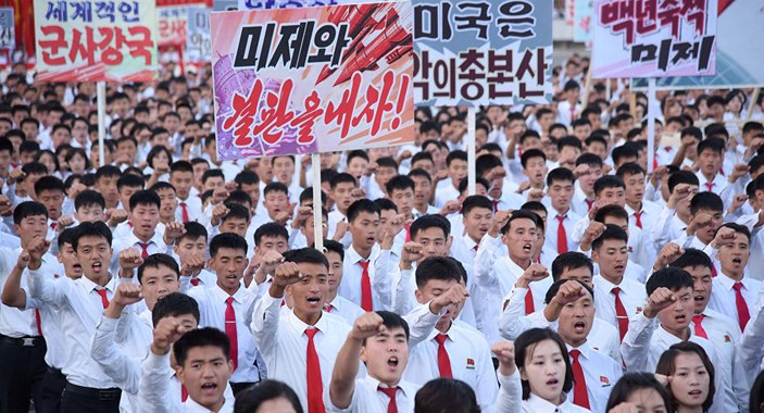 Kuzey Kore'de ABD protestosu