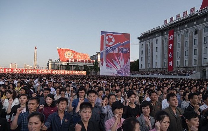 Kuzey Kore'de ABD protestosu