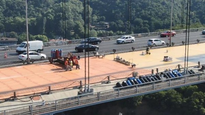 FSM Köprüsü'nde asfaltlama çalışması başladı