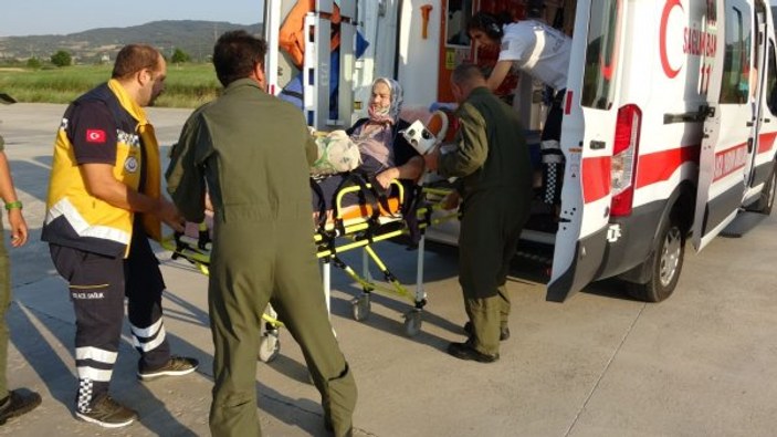 Gökçeada'daki hastaya askeri helikopter yetişti