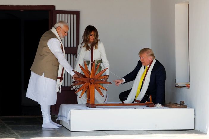 r ABD Başkanı Trump, Hindistan'da