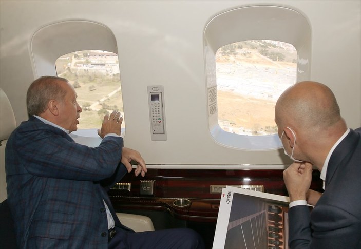 Cumhurbaşkanı Erdoğan, hastaneleri havadan inceledi