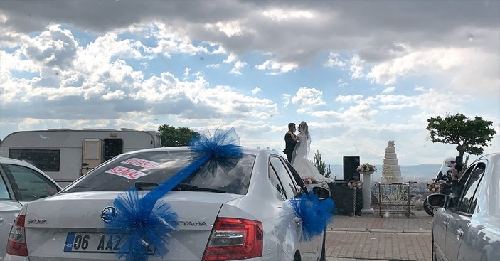 Kayseri'de arabalı düğün