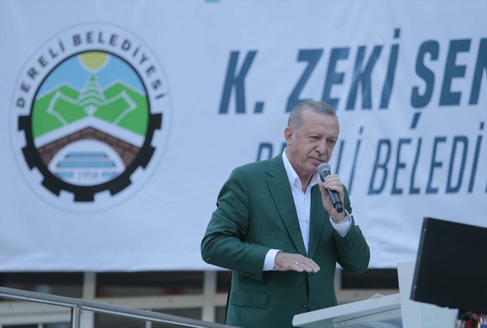 Cumhurbaşkanı Erdoğan, Giresun'da selzedelere seslendi
