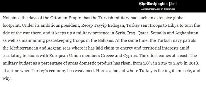 Washington Post'ta yayınlanan Türkiye analizi