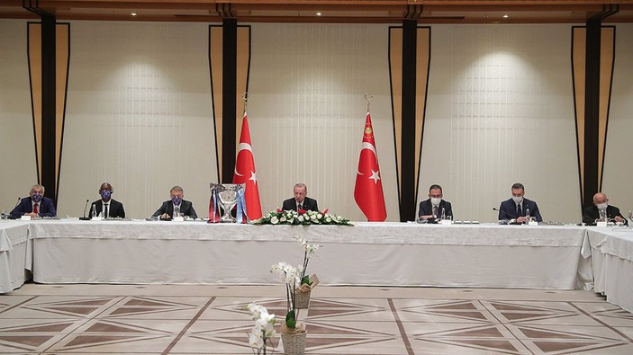 Cumhurbaşkanı Erdoğan, Trabzonspor'u kabul etti