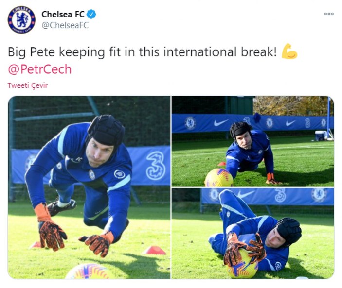 Petr Cech Chelsea'de idmanlara çıkıyor