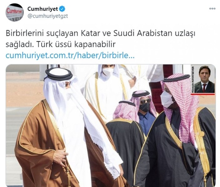 Cumhuriyet gazetesi: Katar'daki Türk üssü kapanabilir