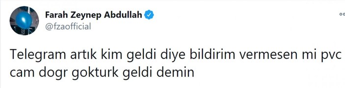 Farah Zeynep Abdullah'tan Telegram isyanı
