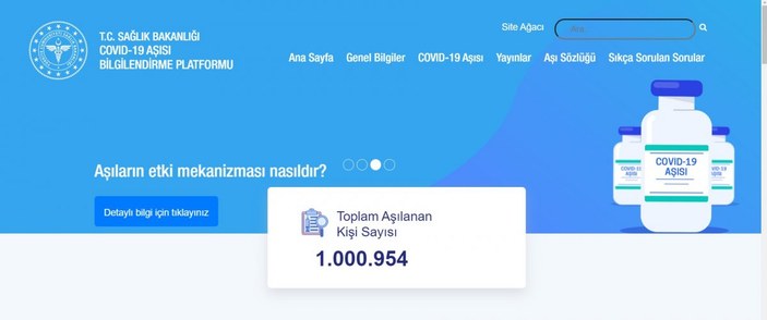 Türkiye'de aşılanan kişi sayısı 1 milyonu geçti