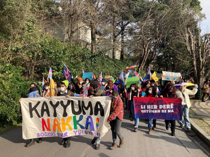 Boğaziçi Üniversitesi'nde LGBT protestosu