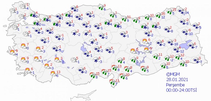 Türkiye'nin 5 günlük hava raporu: Kar geri geliyor