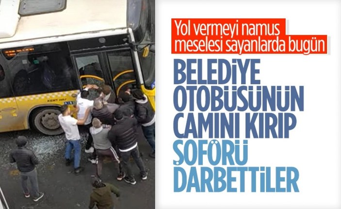 İstanbul’da otobüs şoförünü darbeden 3 maganda tutuklandı