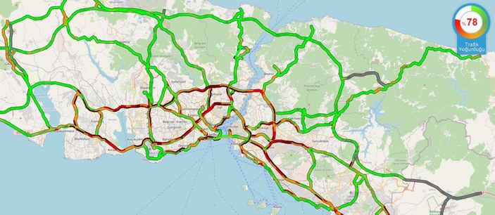 İstanbul'da kısıtlama sonrası trafik yoğunluğu